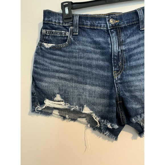 Aerie Daydream Distressed Cut Off Raw Hem Side Slit Denim Shorts Medium - Picture 4 of 11